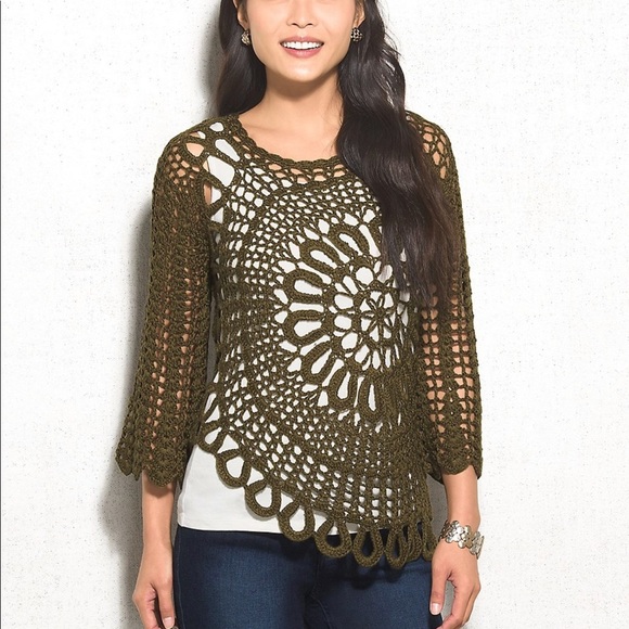 Dress Barn Sweaters - WESTPORT 1962 ASYMMETRICAL HEM OPEN-STITCH TUNIC